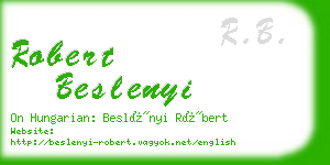 robert beslenyi business card